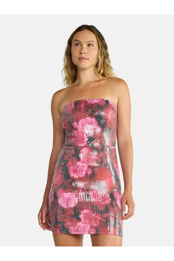 Women's Sequin Mini Tube Dress, Sizes XXS-XXL