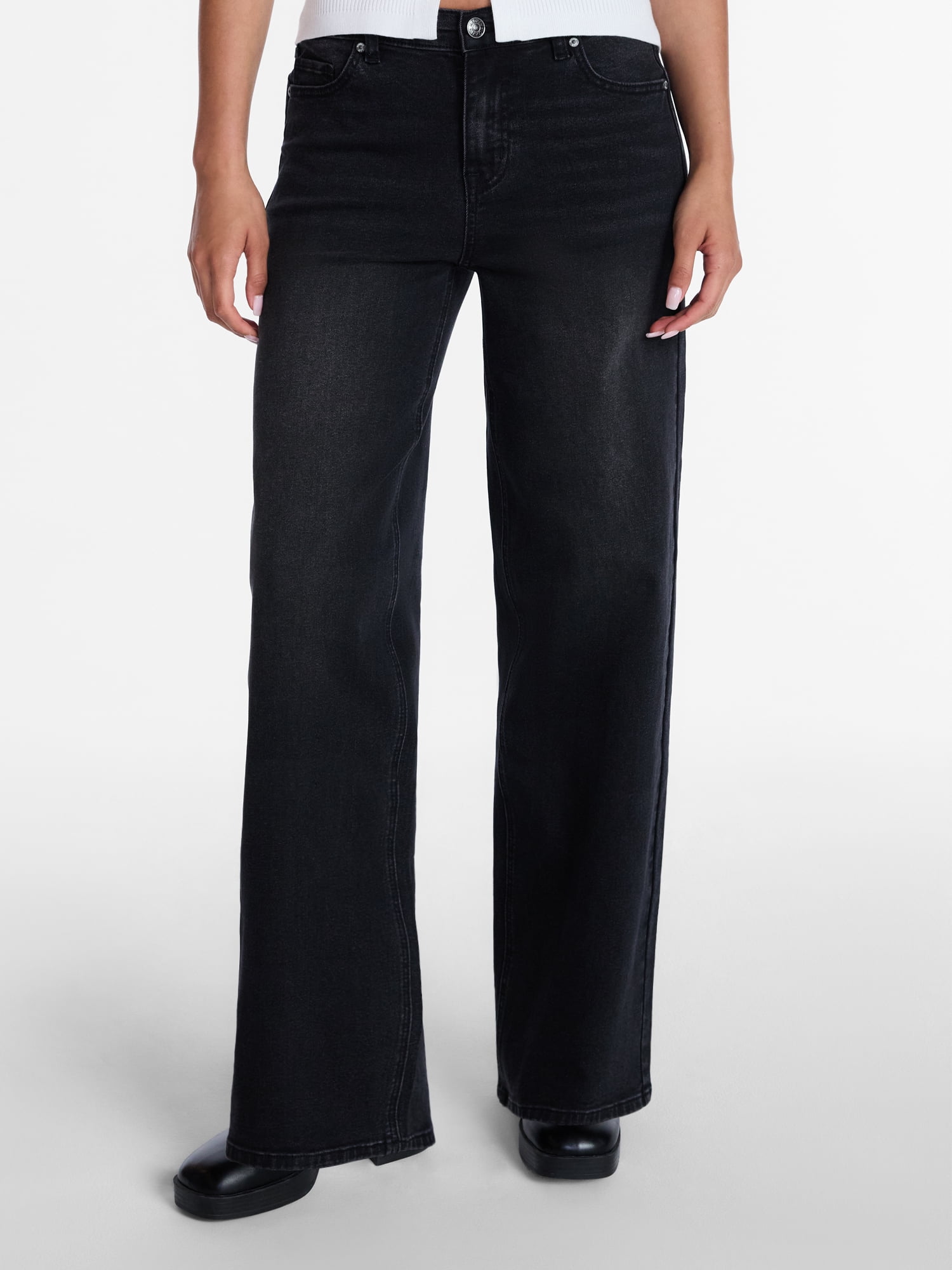 Madden NYC Women’s Ultra 90’s Straight Leg Jeans, 32” Inseam, Sizes XXS-XXL