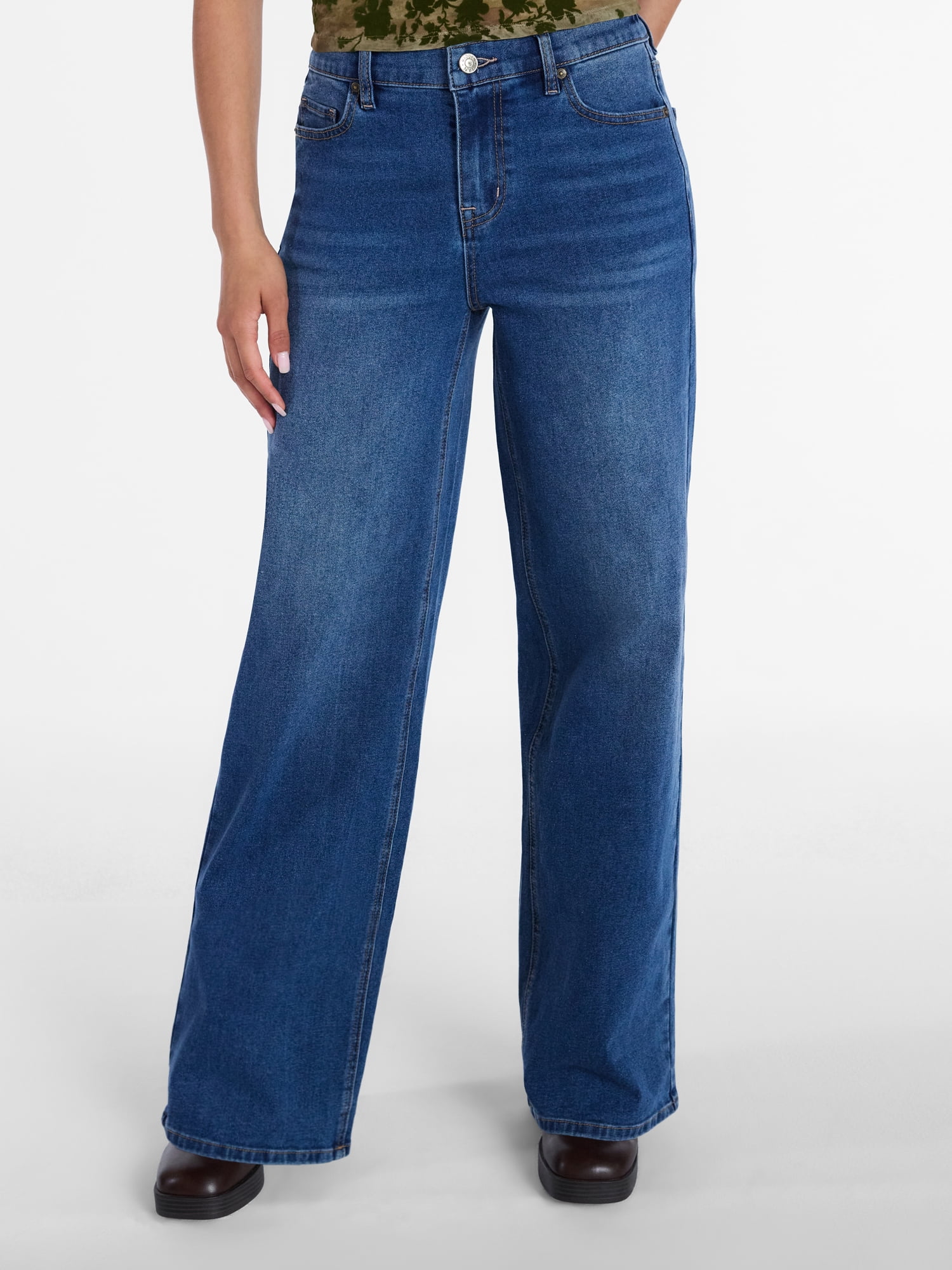 Madden NYC Women’s Ultra 90’s Straight Leg Jeans, 32” Inseam, Sizes XXS-XXL