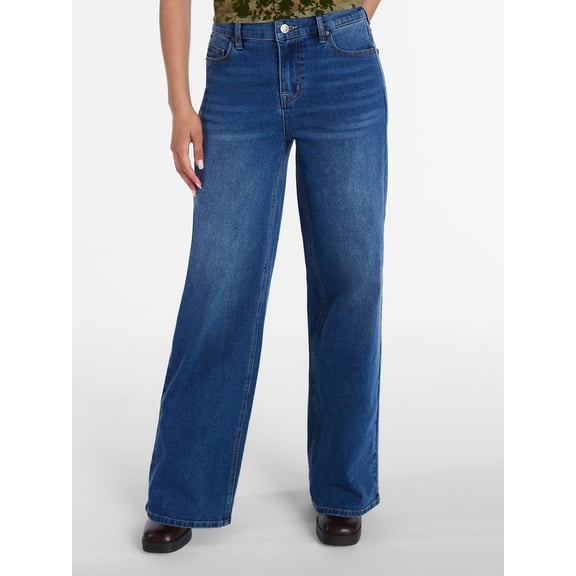 Madden NYC Women’s Ultra 90’s Straight Leg Jeans, 32” Inseam, Sizes XXS-XXL