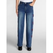 Women’s Ultra 90's Jeans with Bow Embroidery, 32'' Inseam, Sizes 00-18
