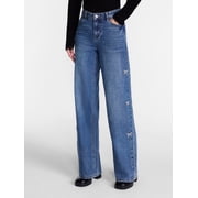 Women’s Ultra 90's Jeans with Rhinestone Bows, 32'' Inseam, Sizes 00-18