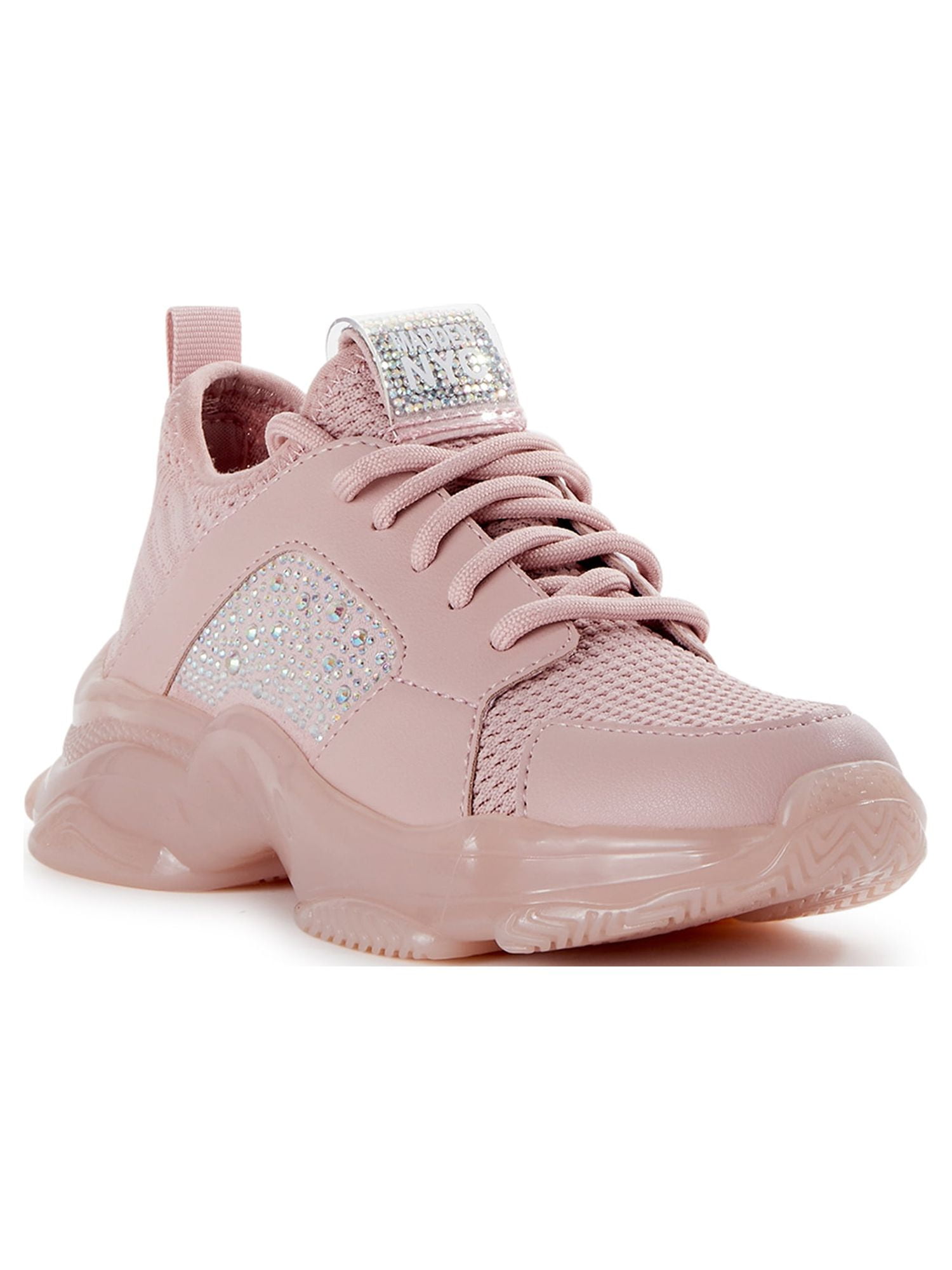 Madden NYC Unisex Kids Rhinestone Sneakers, Pink, Sizes 13-6