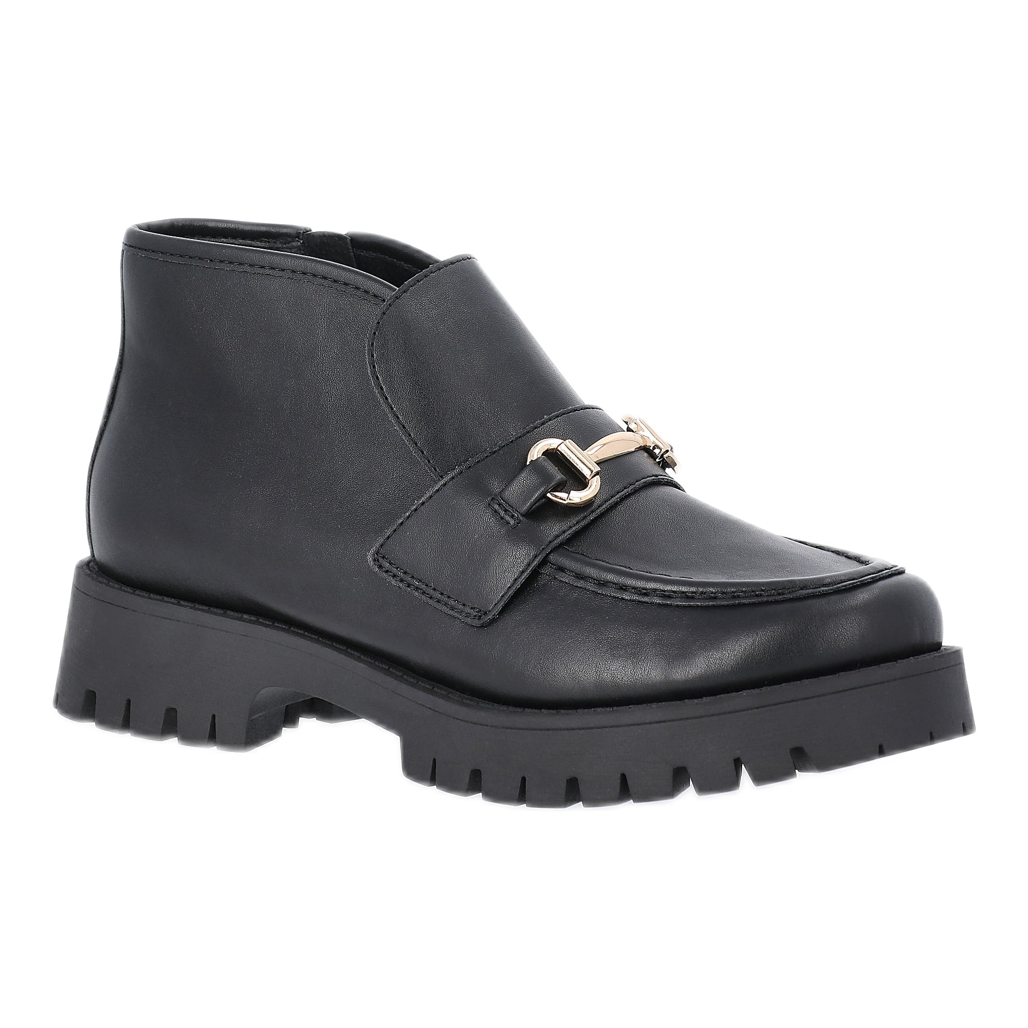Madden NYC Women's Faux Suede Lug Sole Loafer Booties