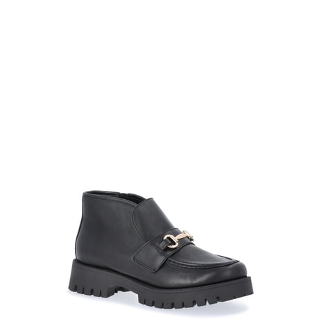 Women's Faux Suede Lug Sole Loafer Booties