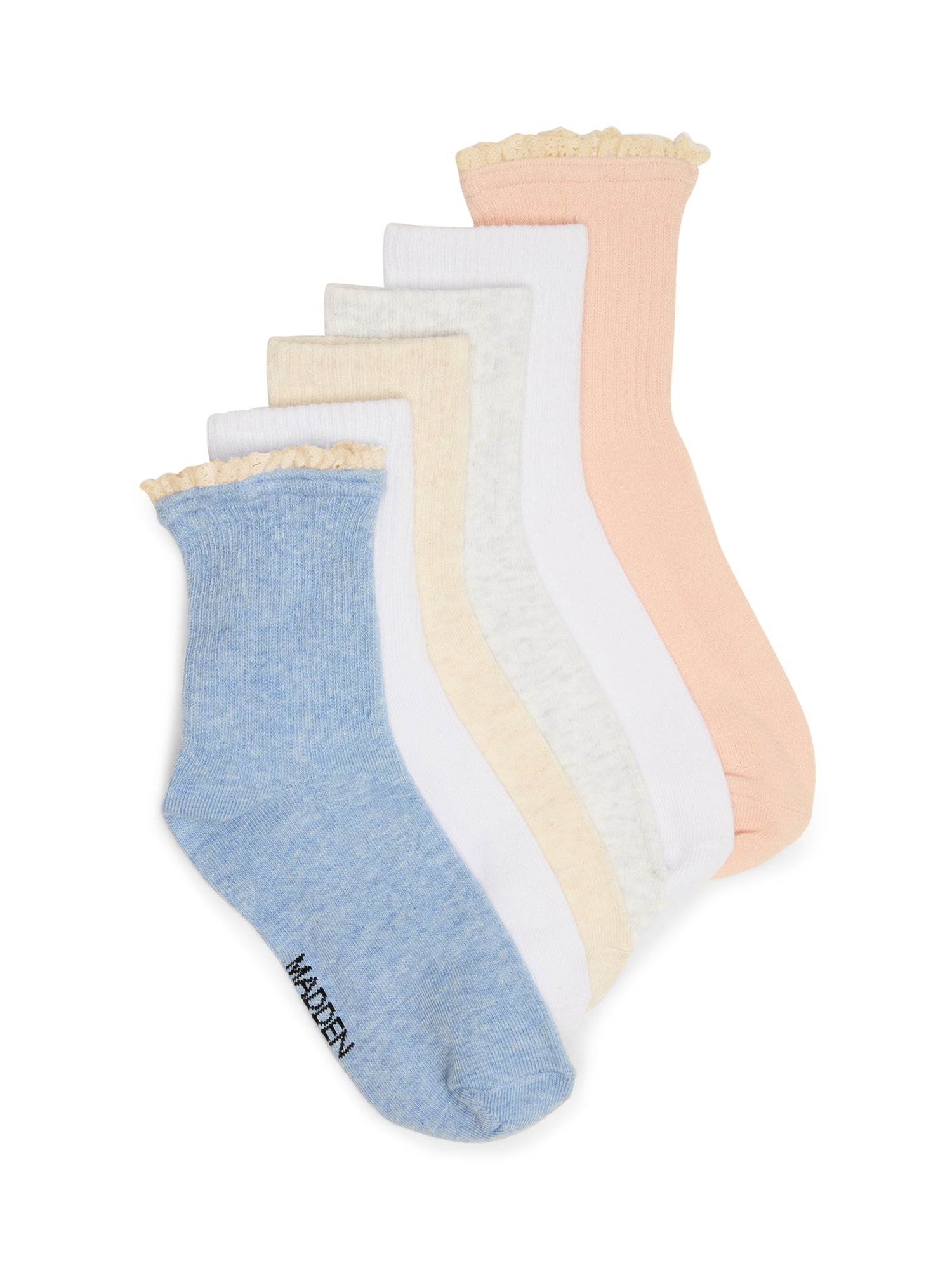 Madden NYC Women's Anklet, 6-Pack, Fits Shoe Size 5-10