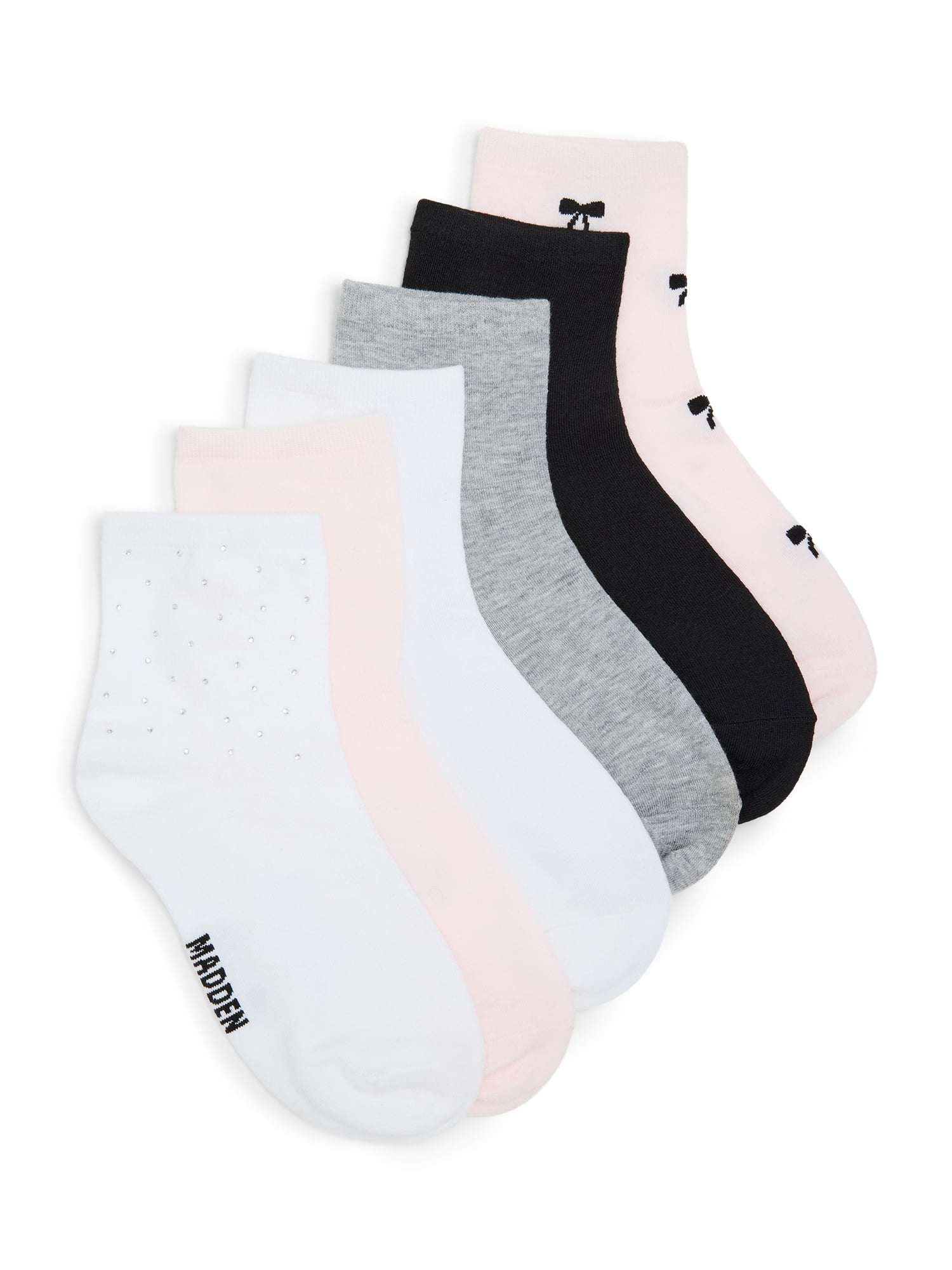Madden NYC Women's Anklet, 6-Pack, Fits Shoe Size 5-10