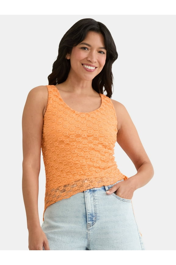 Women's Asymmetrical Hem Top, Sizes XXS-XXL