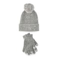 thumbnail image 1 of Madden NYC Women's Beanie and Winter Glove 2-Piece Set, Gray, 1 of 5