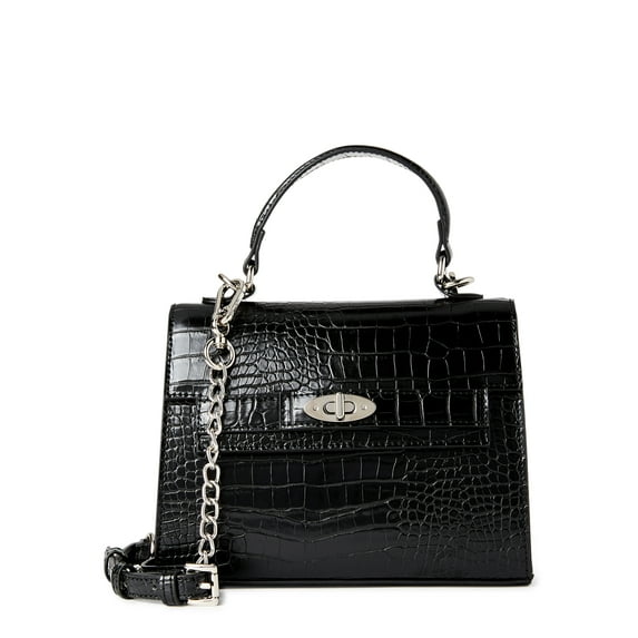Madden NYC Women's Boxy Top Handle Bag Black