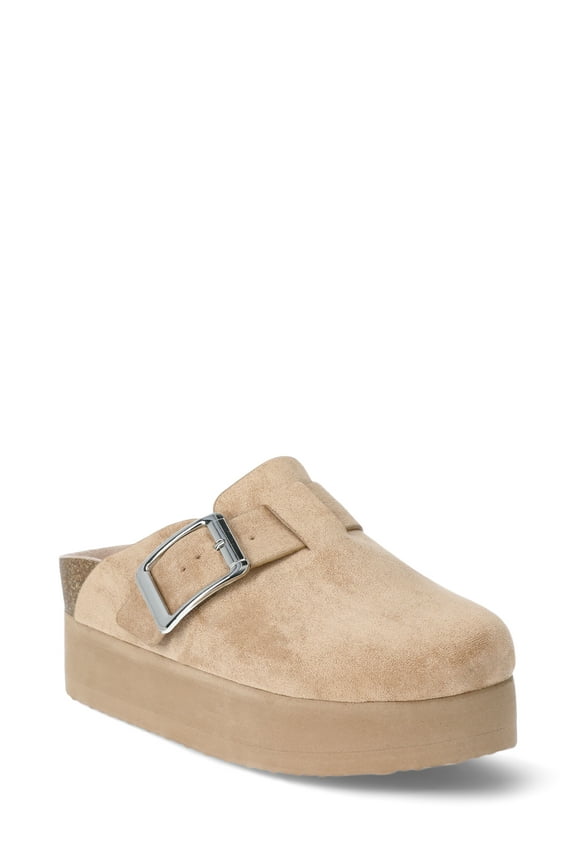 Women's Buckle Platform Clogs