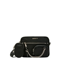 Madden NYC Women's Camera Crossbody Bag with Pouch, Black