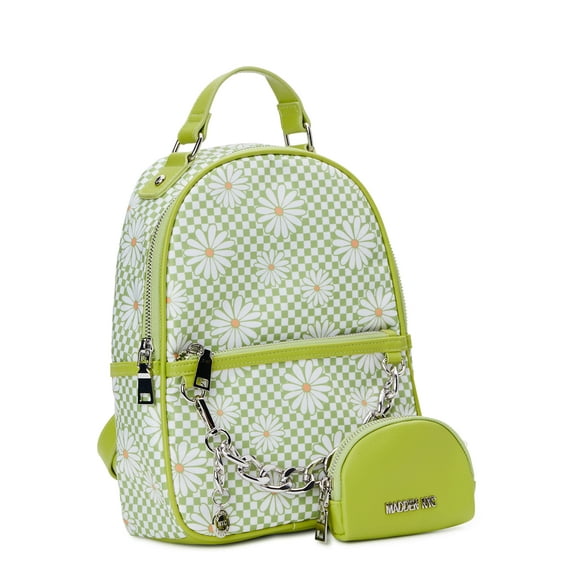 Madden NYC Women's Chain Accent Backpack with Removable Pouch Floral ...