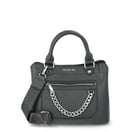 Madden NYC Women's Mini Zipper Satchel with Embellished Pouch