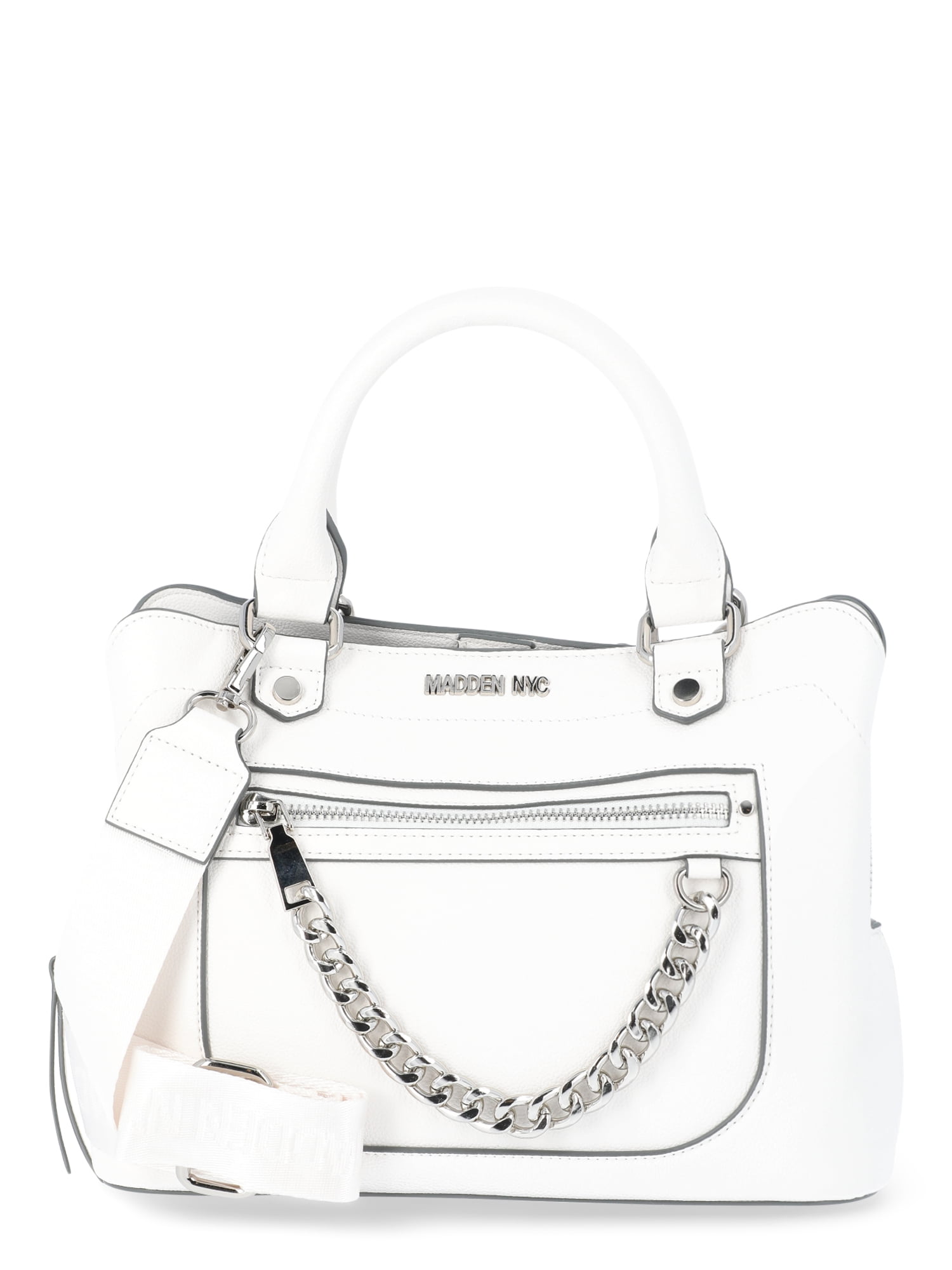 Madden NYC Women's Chain Tote Handbag, Ivory