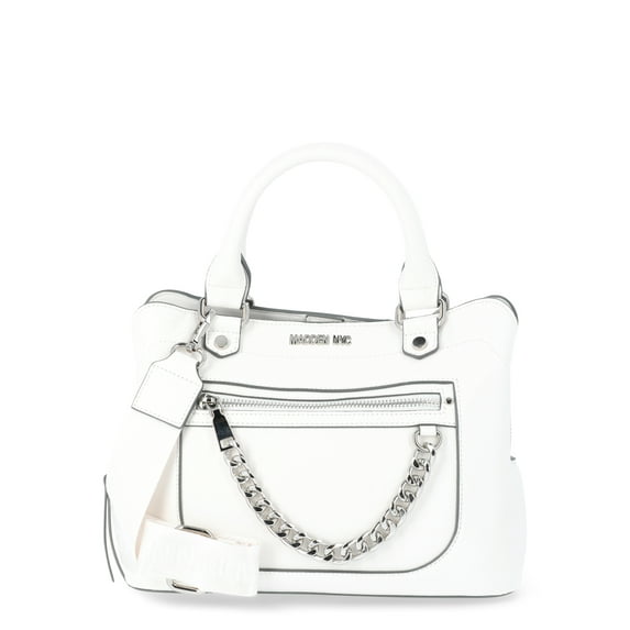 Madden NYC Women's Chain Tote Handbag, Ivory