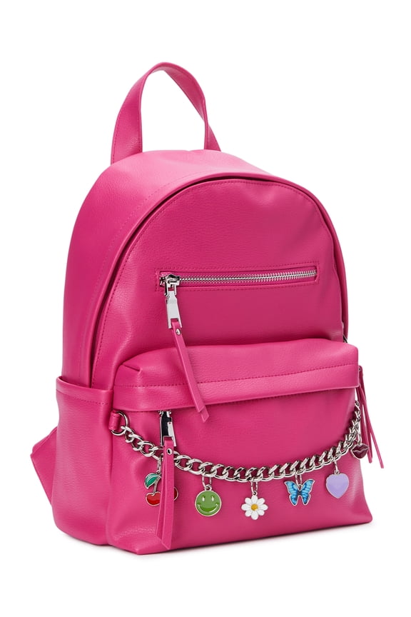 Women's Charm Pouch Mini Backpack Pink