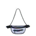 thumbnail image 1 of Madden NYC Women’s Clear Convertible Fanny Pack with Rhinestone Pouch, Iridescent, 1 of 5