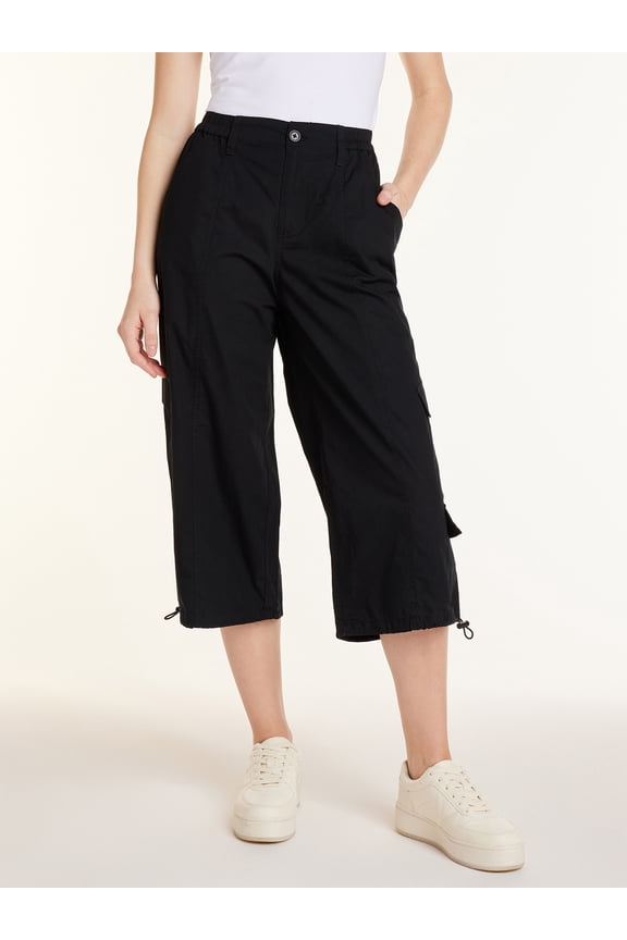 Women's Cotton Cargo Capri Pants, 22” Inseam, Sizes XS-XXXL