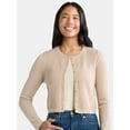 thumbnail image 1 of Madden NYC Women’s Cotton Crochet Cardigan Sweater, Midweight, Sizes XXS-XXL, 1 of 5