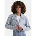 thumbnail image 1 of Madden NYC Women’s Cropped Denim Moto Jacket, Sizes XXS-XXL, 1 of 5
