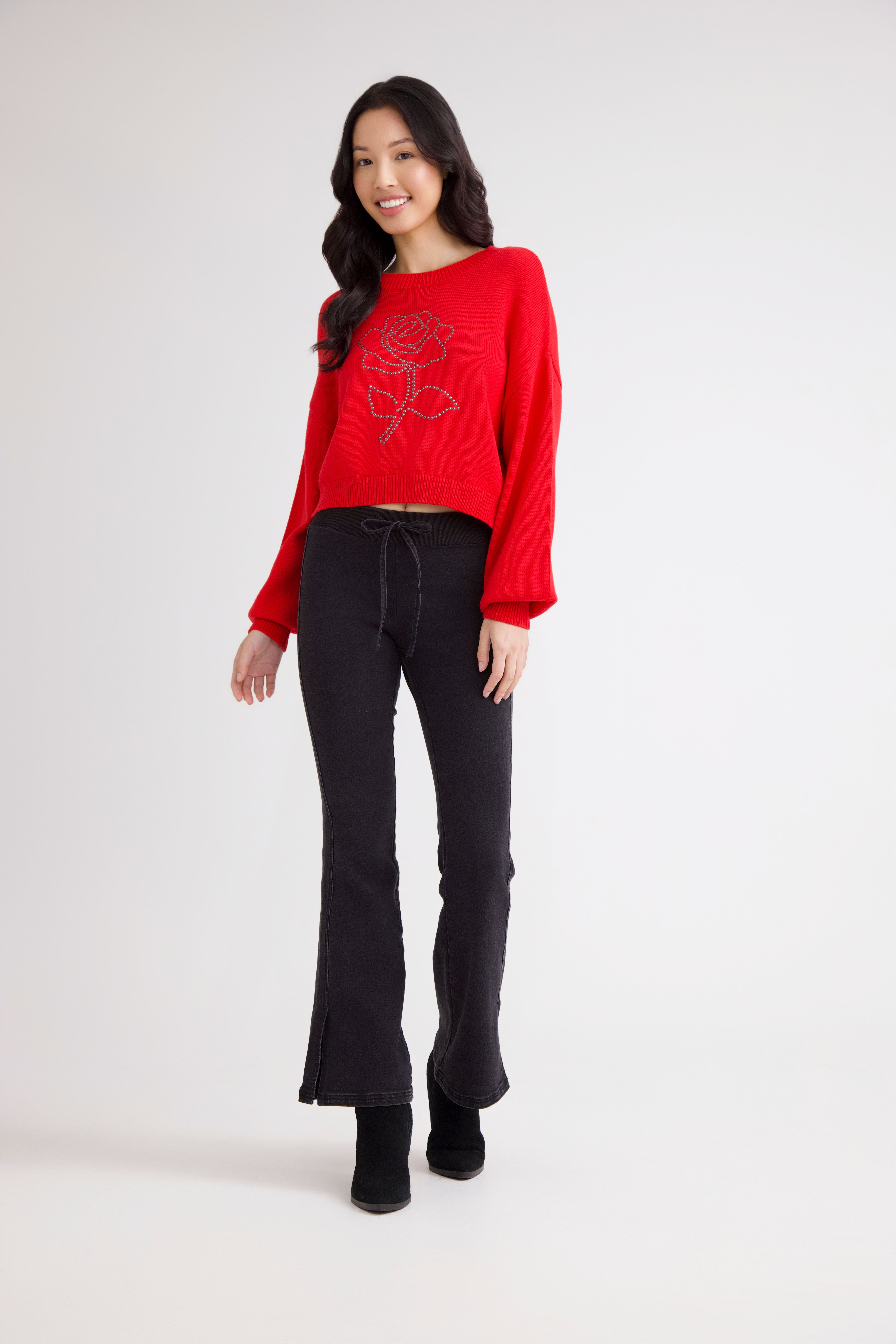 Madden NYC Women's Cropped Sweater, Midweight, Sizes XXS-XXL