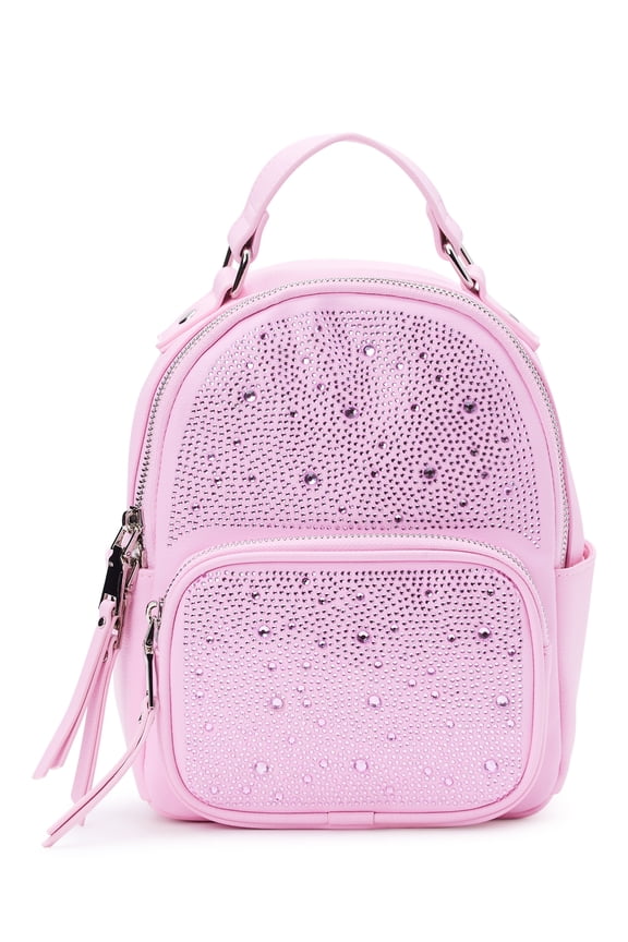 Women's Crystal Micro Dome Backpack, Light Pink