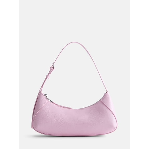 Madden NYC Women's Curved Baguette Shoulder Bag, Pink