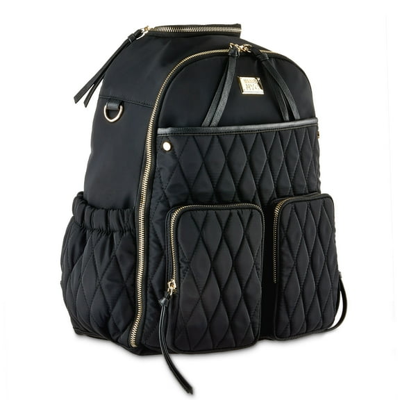 Madden NYC Women's Diaper Backpack Quilted Black