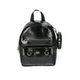 thumbnail image 1 of Madden NYC Women's Faux Leather Dome Ring Backpack, Black, 1 of 4