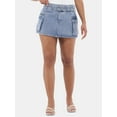 thumbnail image 1 of Madden NYC Women’s Double Belted Cargo Mini Skirt, Sizes XS-XXL, 1 of 5