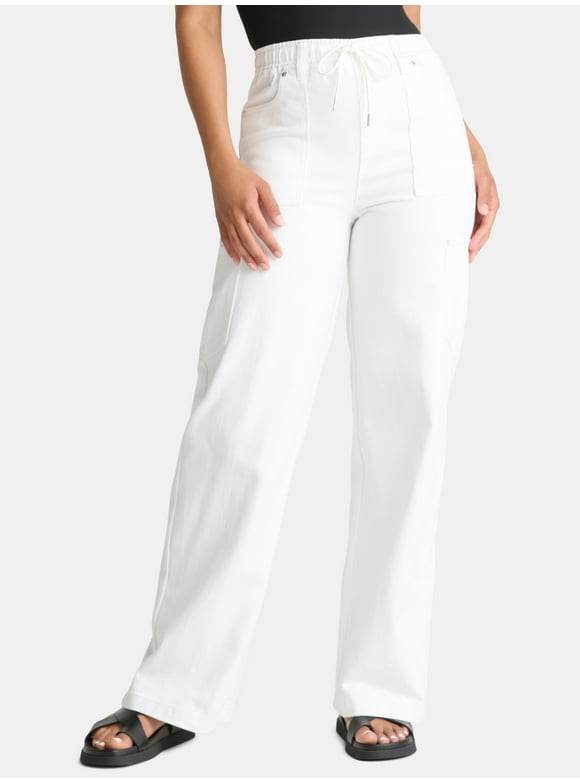 Women's Drawstring Utility Jeans, 32'' Inseam, Sizes XXS-2XL