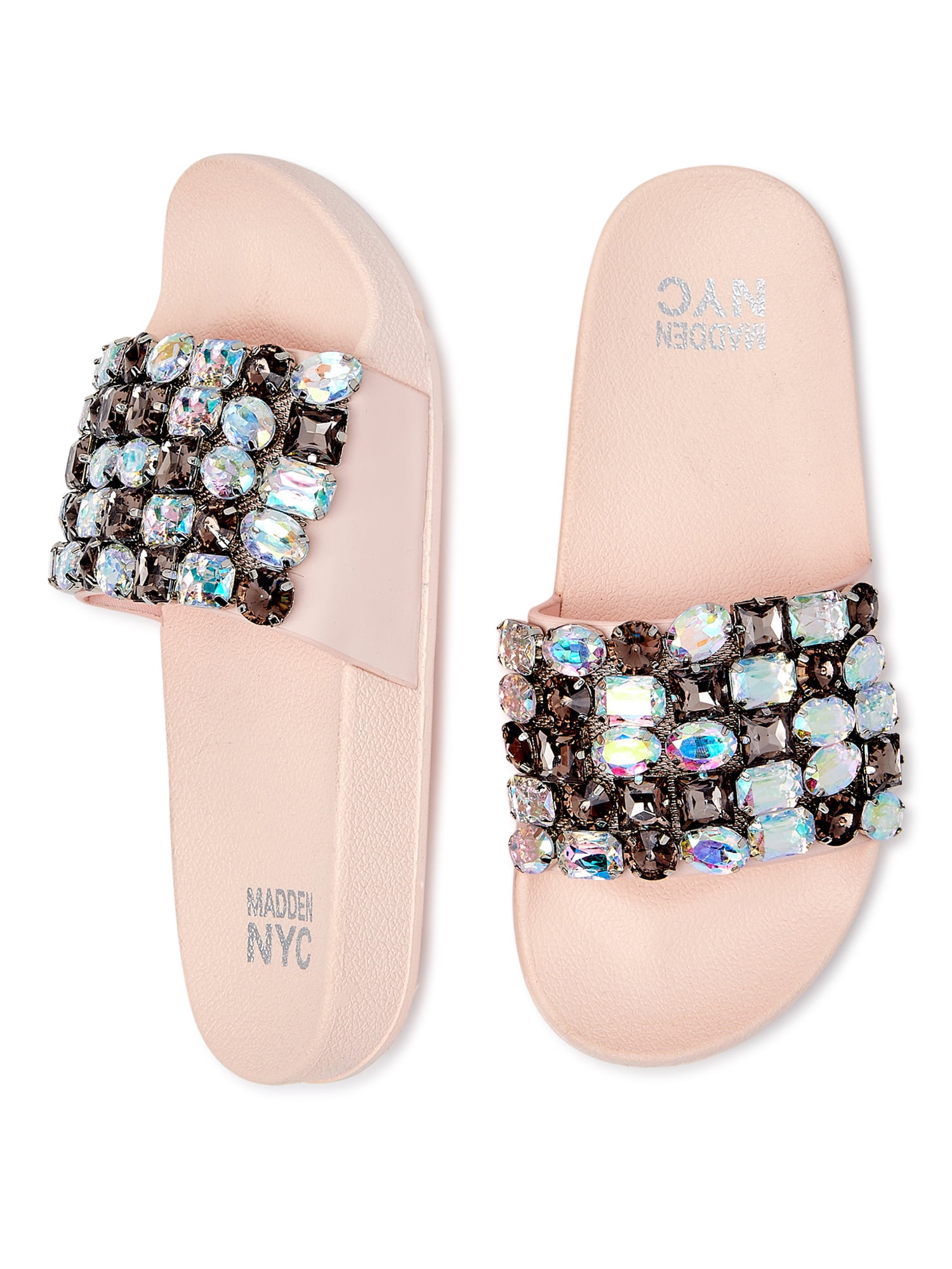 Madden NYC Women's Embellished Lug Footbed Sandals