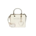 thumbnail image 1 of Madden NYC Women's Enamel Logo Top Handle Tote Handbag, Cream, 1 of 4