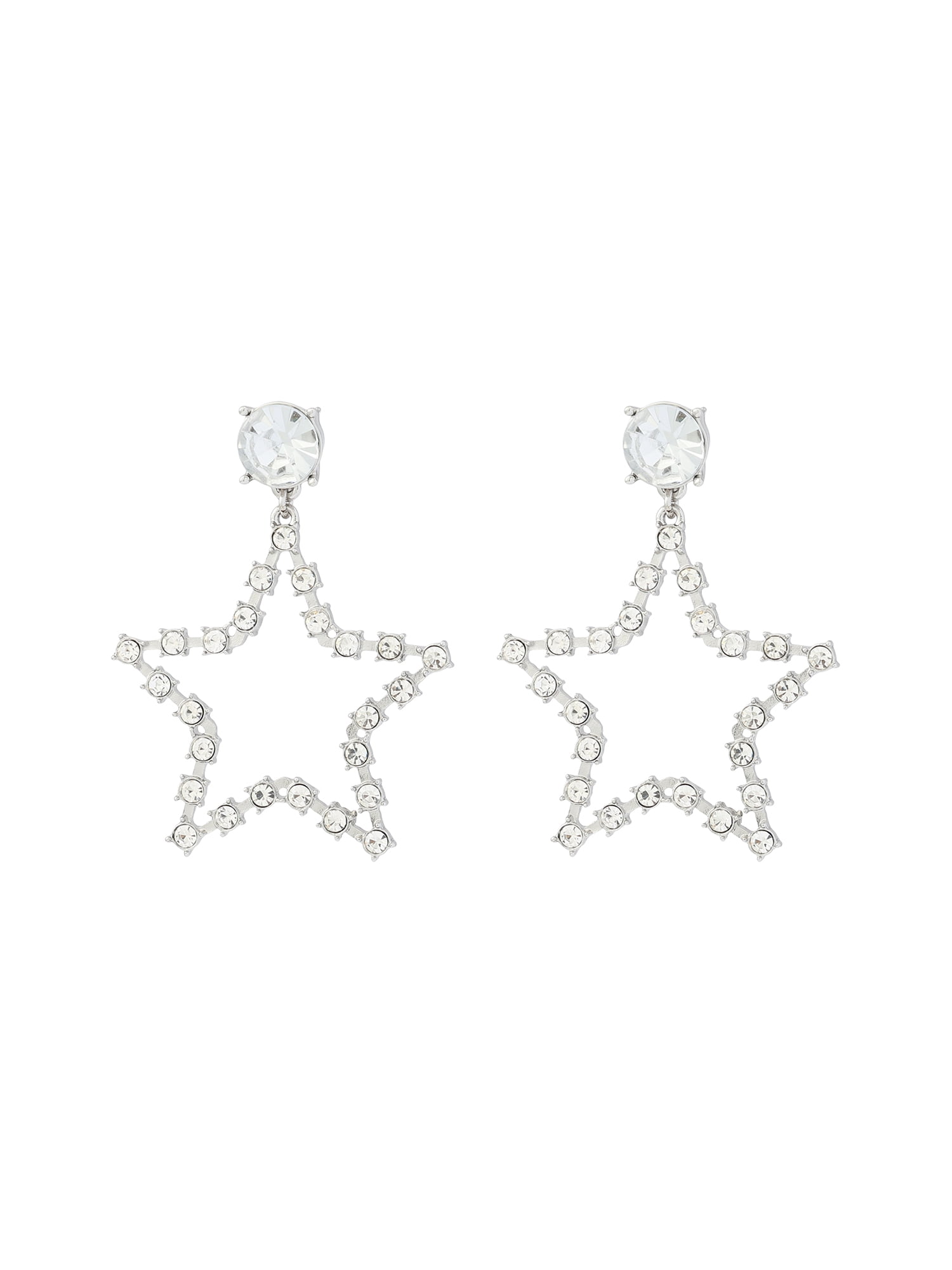 Madden NYC Women's Fashion Crystal Star Drop Earrings