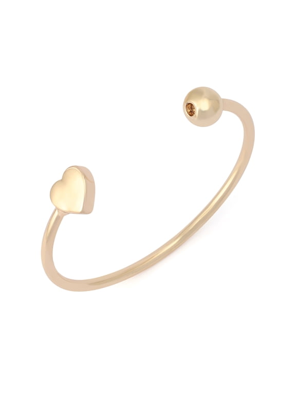 Women's Fashion Gold-Tone Heart Cuff Bracelet
