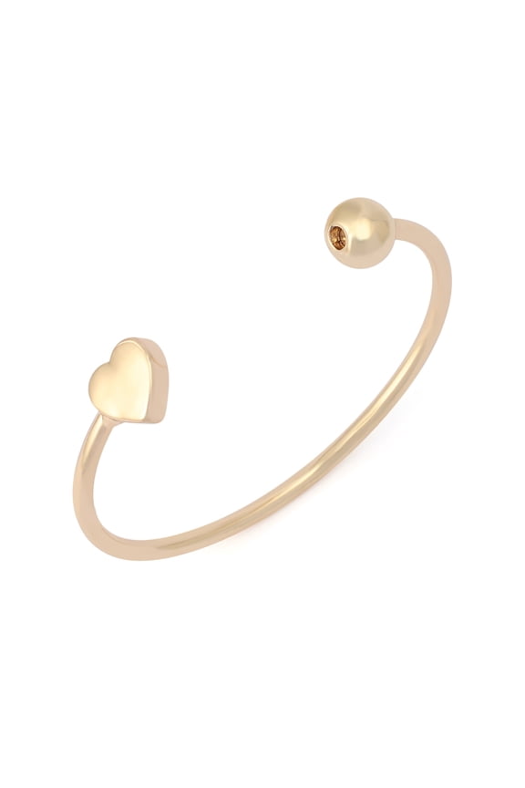 Women's Fashion Gold-Tone Heart Cuff Bracelet