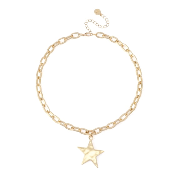 Madden NYC Women's Fashion Gold-Tone Star Pendant Necklace