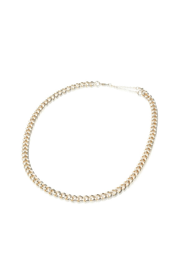 Women's Fashion Two Tone Mixed Chain Necklace Set, 3-Piece