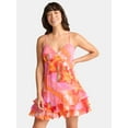 thumbnail image 1 of Madden NYC Women's Floral Print Tiered Ruffle Mini Dress, Sizes XXS-XXL, 1 of 5