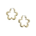 thumbnail image 1 of Madden NYC Women's Gold-Tone Flower Hoop Earrings, 1 of 4