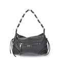 thumbnail image 1 of Madden NYC Women's Grommet Shoulder Handbag, Black, 1 of 5