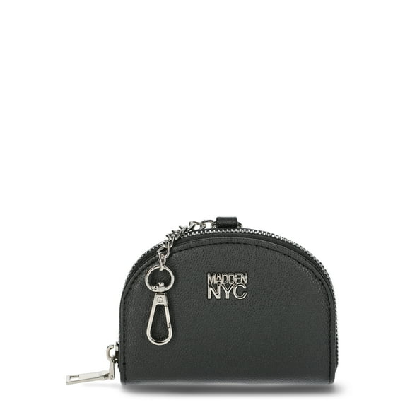 Madden NYC Women's Half Moon Wallet, Black
