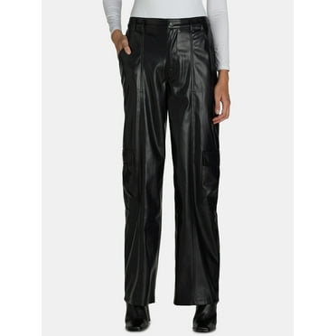 Madden NYC Women's Juniors PU Straight Leg Pant, Sizes XXS-XXL