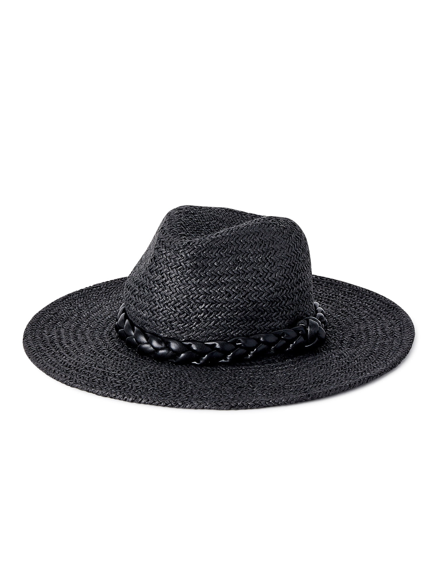 Madden NYC Women's Juniors Straw Fedora with Braided Band