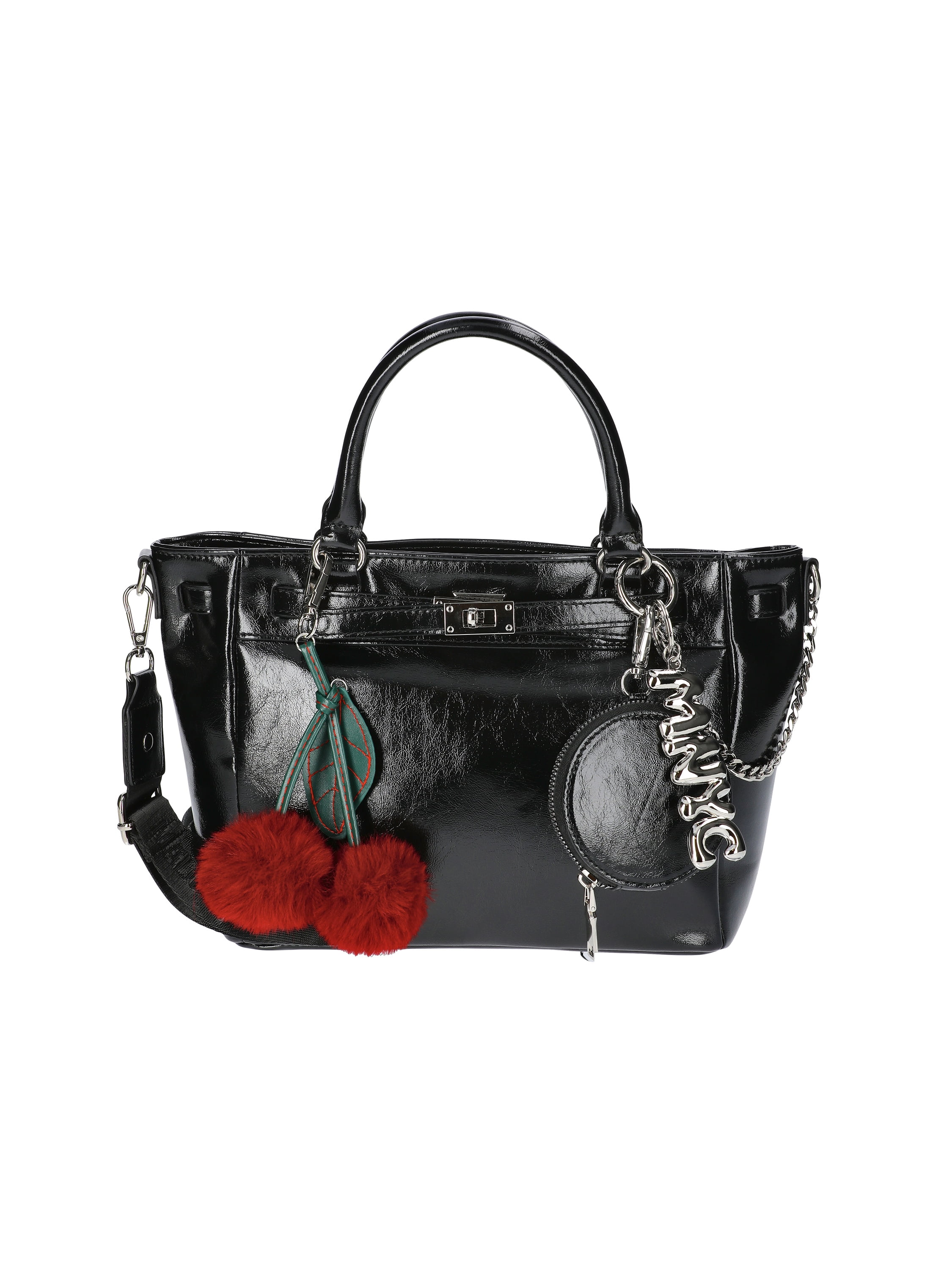 Madden NYC Women's Multi Zipper Barrel Bag, Black - Walmart.com