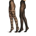 thumbnail image 1 of Madden NYC Women’s Mesh Sheer Floral Tight, 2-Pack, Sizes S-XL, 1 of 5