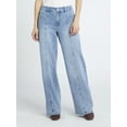 thumbnail image 1 of Madden NYC Women's Mid-Rise Loose Fitted Jeans, 1 of 5