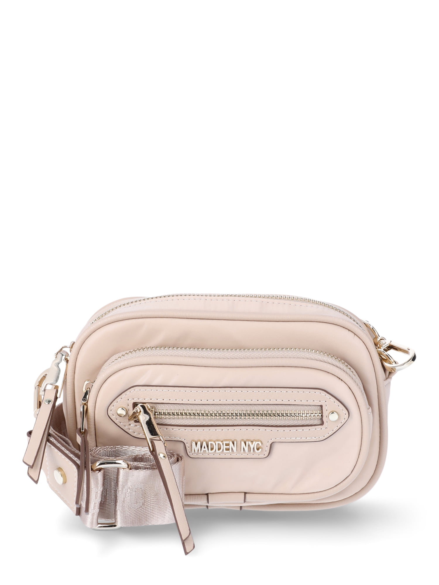 Madden NYC Women's Mini Convertible Crossbody Bag with Pouch, Khaki