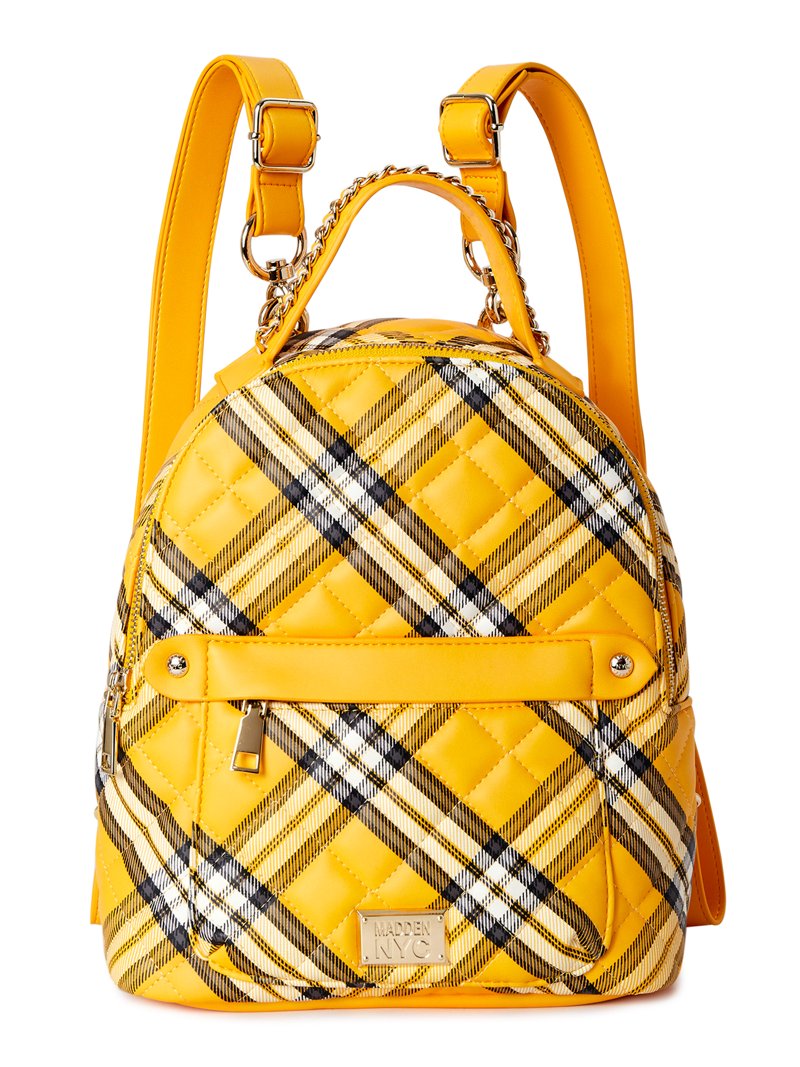 Madden NYC Yellow ? Back Pack Bundle Madden NYC Daisy Floral Zip Chain Mini Backpack NWT With  main image 4